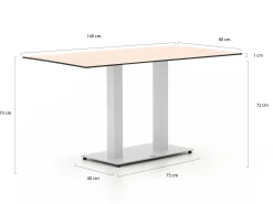 Forza Orta tuintafel 140x80x73cm