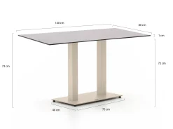 Forza Orta tuintafel 140x80x73cm