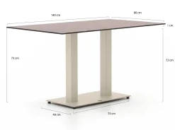 Forza Orta tuintafel 140x80x73cm