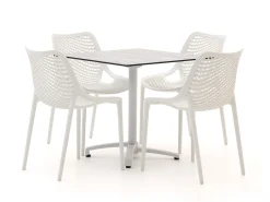 Forza Ripi/Canzo 80cm dining tuinset 5-delig stapelbaar inklapbaar