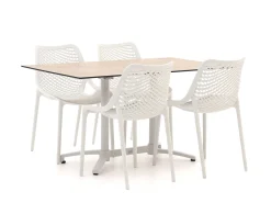 Forza Ripi/Canzo 140cm dining tuinset 5-delig stapelbaar inklapbaar