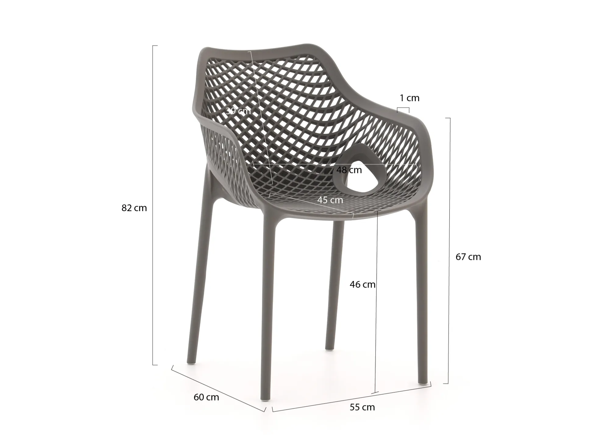 Forza Ripi dining tuinstoel stapelbaar