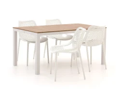 Forza Ripi/Fidenza 160cm dining tuinset 5-delig stapelbaar
