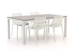 Forza Ripi/Fidenza 183cm dining tuinset 5-delig stapelbaar