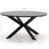 Forza Ripi/Fidenza ø149cm dining tuinset 7-delig stapelbaar