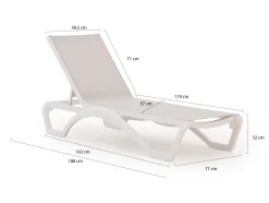 Forza Russi ligbed set 3-delig stapelbaar verstelbaar