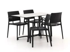 Forza Sile/Canzo 120cm dining tuinset 5-delig stapelbaar inklapbaar