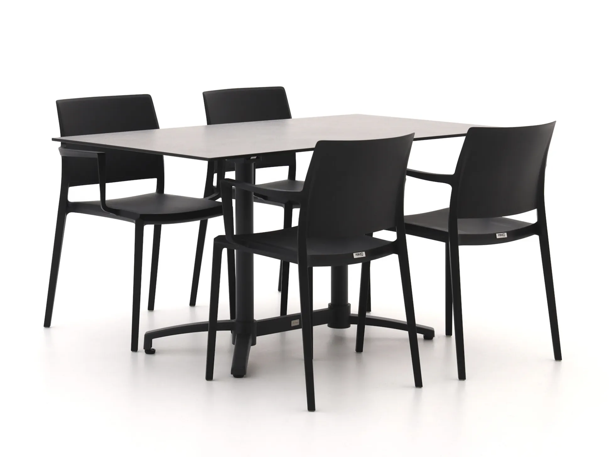 Forza Sile/Canzo 140cm dining tuinset 5-delig stapelbaar inklapbaar