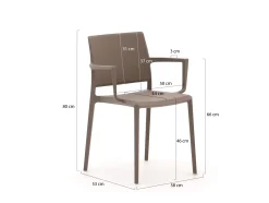 Forza Sile dining tuinstoel stapelbaar