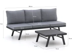 Forza Vadena lounge tuinset 2-delig verstelbaar