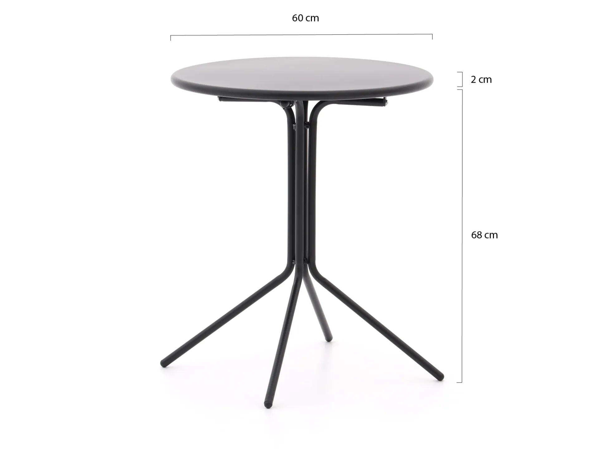 Forza Vico/Aziano ø60cm dining tuinset 3-delig stapelbaar