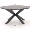 Forza Vico/Fidenza ø149cm dining tuinset 7-delig stapelbaar