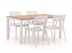 Forza Vico/Fidenza 160cm dining tuinset 5-delig stapelbaar