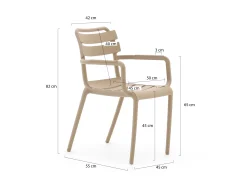 Forza Vico/Liverpool 145cm dining tuinset 5-delig stapelbaar