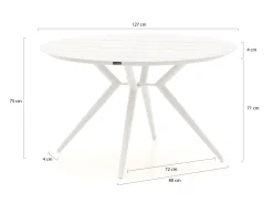 Forza Xitta/Sora ø127cm dining tuinset 5-delig