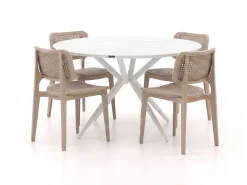 Forza Xitta/Sora ø127cm dining tuinset 5-delig