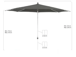Glatz Alu-Smart parasol ø 300cm