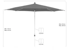 Glatz Alu-Smart parasol ø 300cm