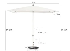 Glatz Alu-Smart parasol 240x240cm