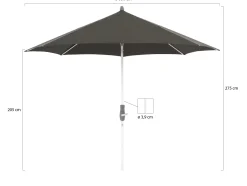 Glatz Alu-Twist parasol ø 330cm