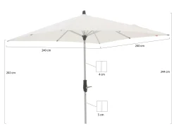 Glatz Alu-Twist parasol 240x240cm