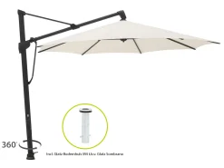 Glatz Sombrano S+ Easy zweefparasol ø 400cm