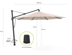 Glatz Sombrano S+ Easy zweefparasol ø 350cm