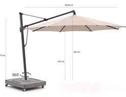 Glatz Sombrano S+ Easy zweefparasol ø 350cm