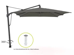 Glatz Sombrano S+ Easy zweefparasol 400x300cm