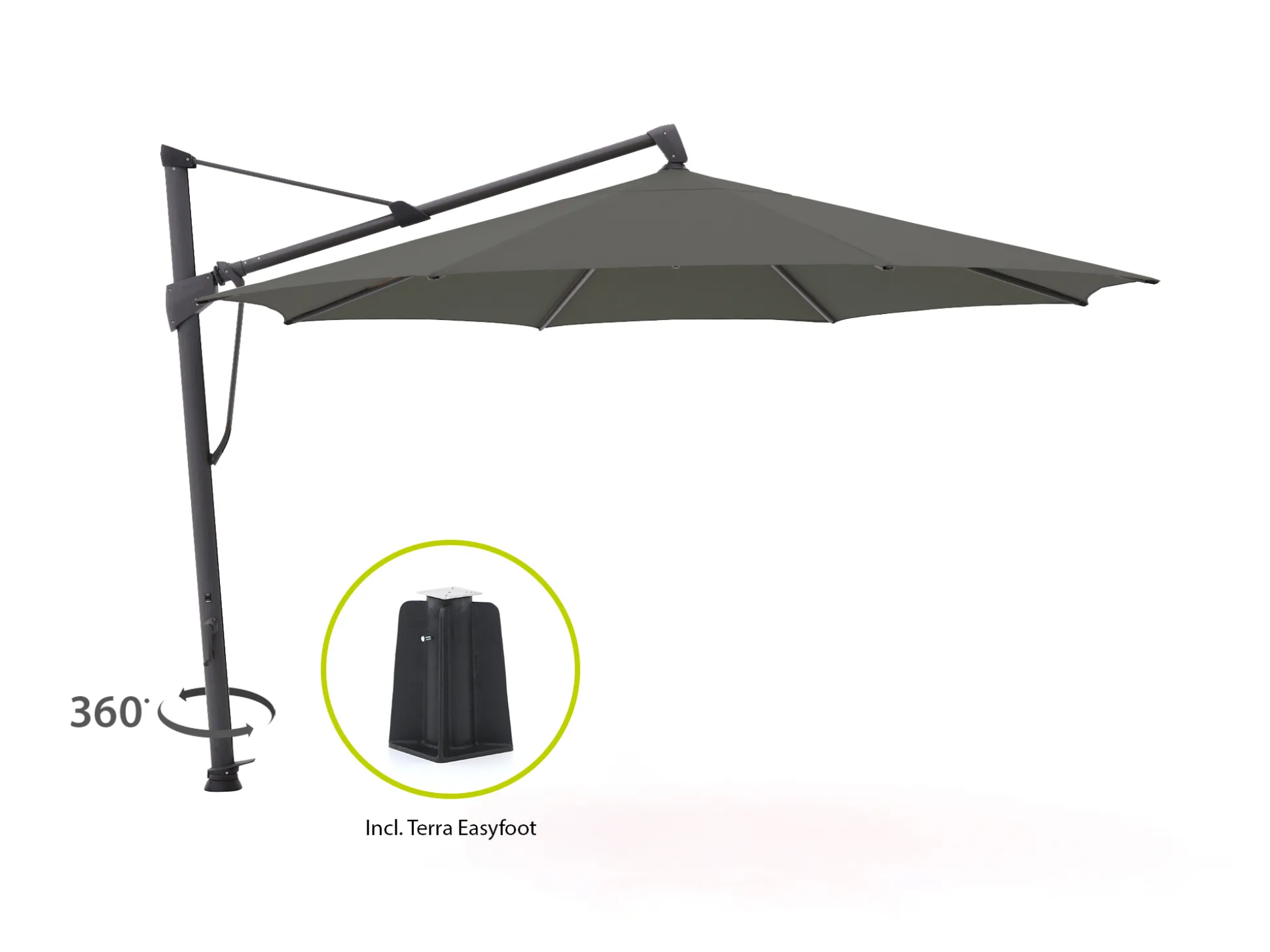 Glatz Sombrano S+ Easy zweefparasol ø 350cm