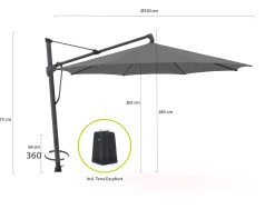 Glatz Sombrano S+ Easy zweefparasol ø 350cm