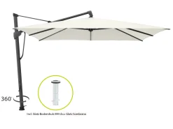 Glatz Sombrano S+ Easy zweefparasol 350x350cm