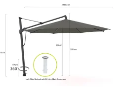 Glatz Sombrano S+ Easy zweefparasol ø 350cm