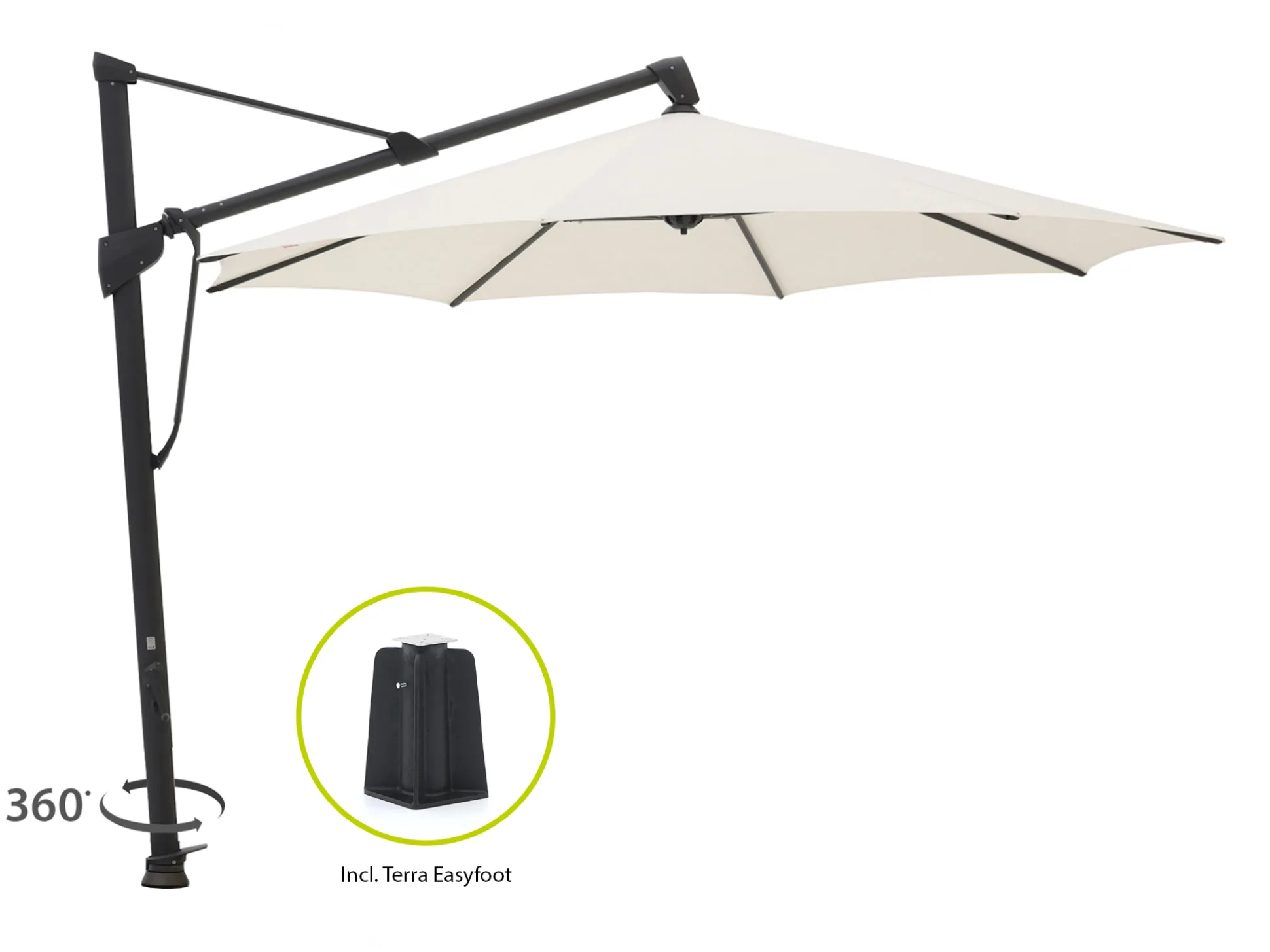 Glatz Sombrano S+ Easy zweefparasol ø 350cm