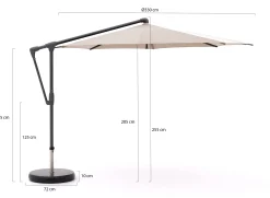Glatz Sunwing Casa zweefparasol ø 330cm