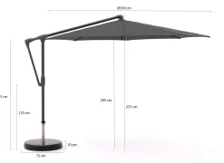 Glatz Sunwing Casa zweefparasol ø 330cm