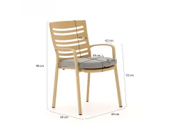 Hartman Alexandra dining tuinstoel stapelbaar