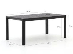 Hartman Alexandra dining tuintafel 170x100x75cm