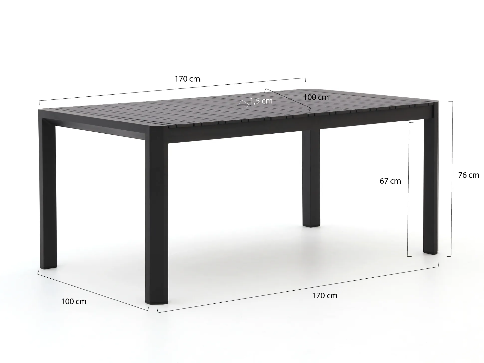 Hartman Alexandra dining tuintafel 170x100x75cm
