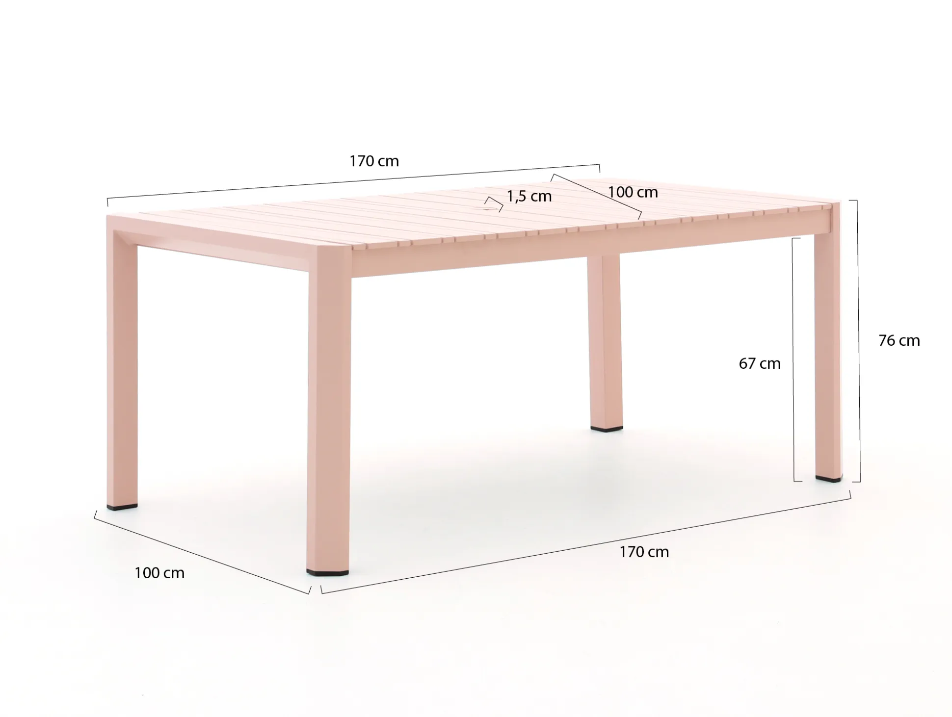 Hartman Alexandra dining tuintafel 170x100x75cm