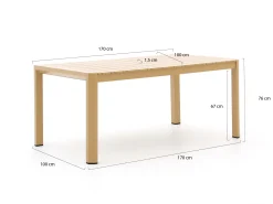 Hartman Alexandra dining tuintafel 170x100x75cm