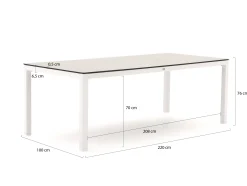 Hartman Le Soleil Element/La Fonte 220cm dining tuinset 7-delig