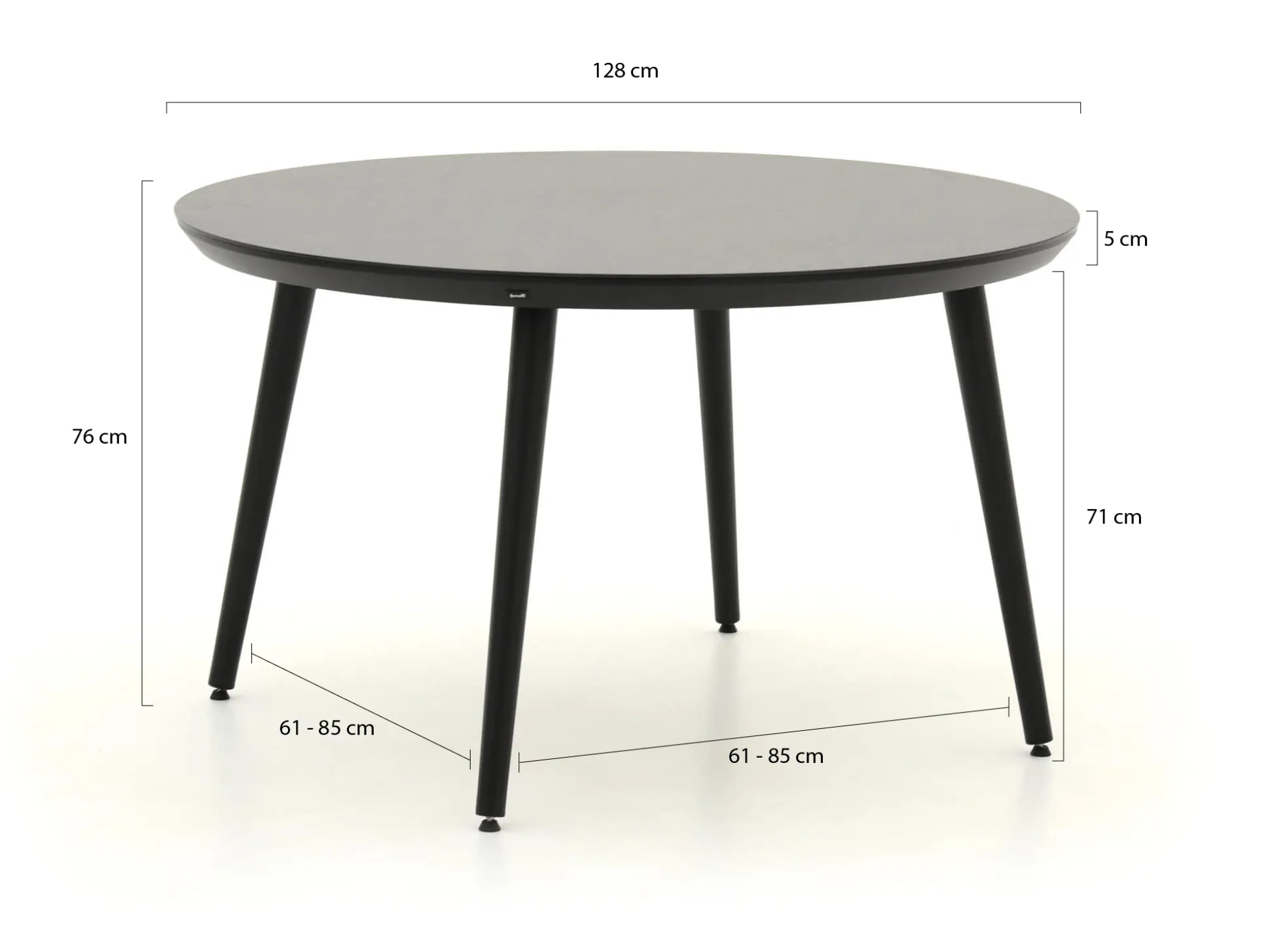 Hartman Le Soleil Element/Sophie Studio ø128cm dining tuinset 5-delig