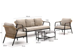 Hartman Nice stoel-bank loungeset 5-delig