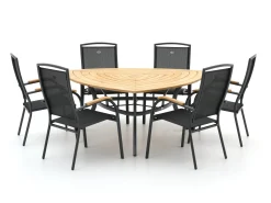 Hartman Raffaelo/Triangular 170cm dining tuinset 7-delig stapelbaar