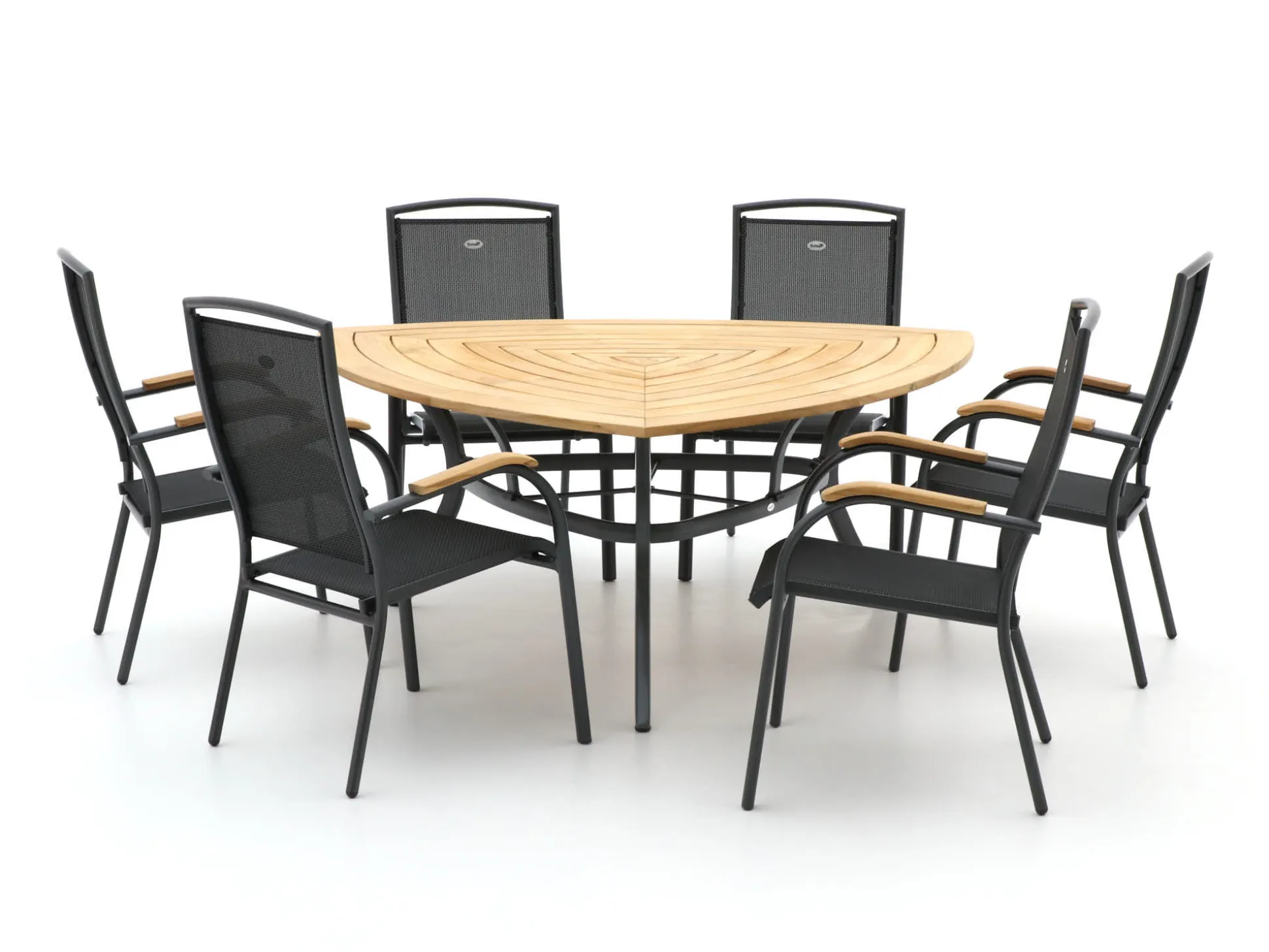 Hartman Raffaelo/Triangular 170cm dining tuinset 7-delig stapelbaar