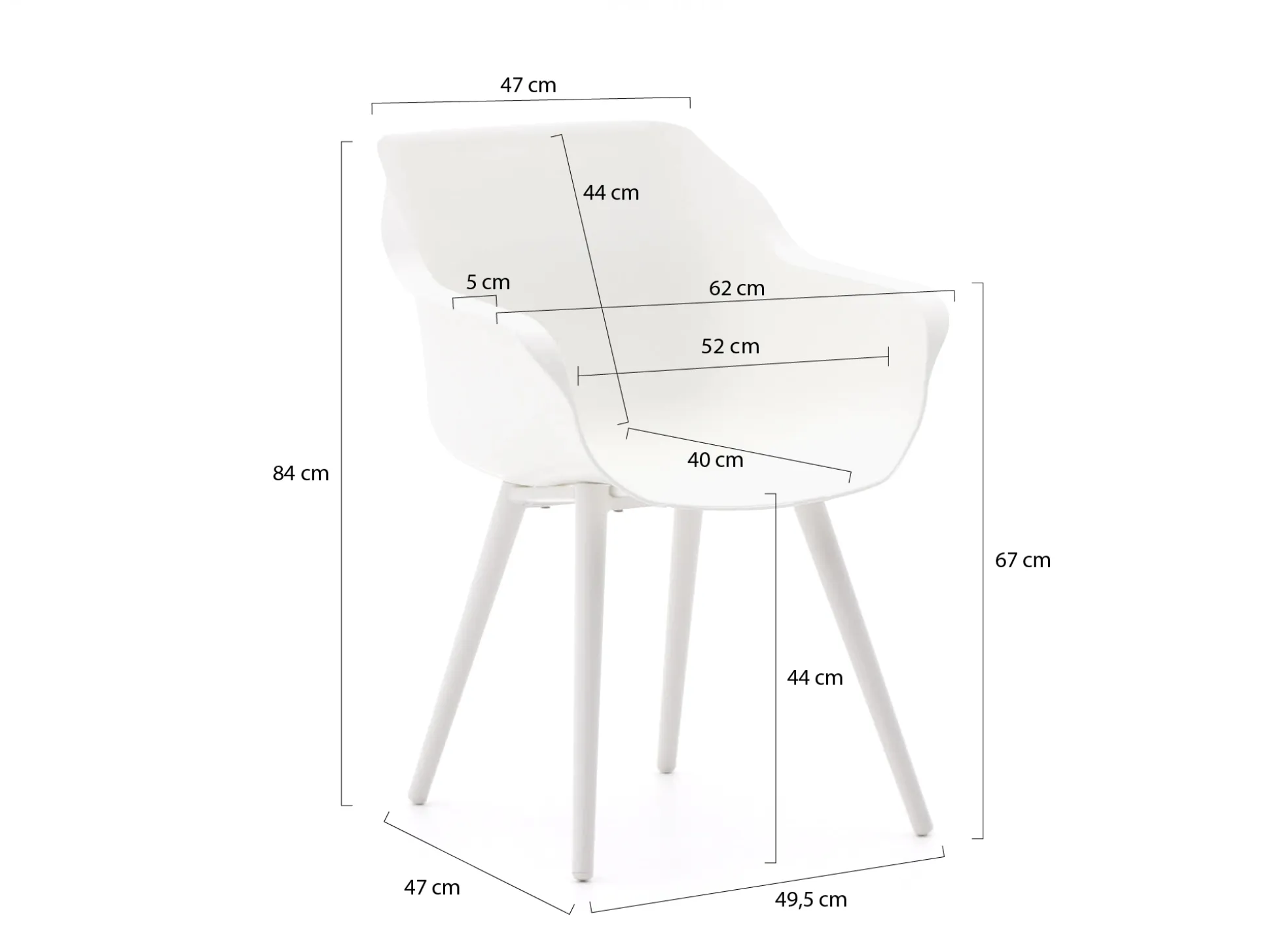 Hartman Sophie Studio ø128cm dining tuinset 5-delig