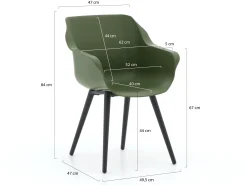 Hartman Sophie Studio 170cm dining tuinset 5-delig