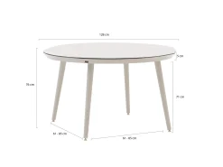 Hartman Sophie Studio dining tuintafel ø128cm