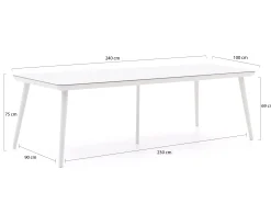 Hartman Sophie Studio dining tuintafel 240x100cm